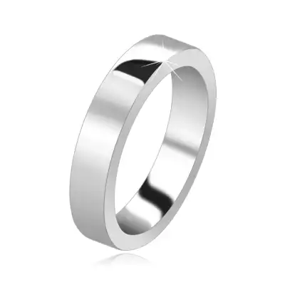 925 ezüst gyűrű - vastagabb karikagyűrű fényes felülettel - Nagyság_ 55