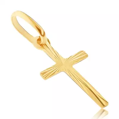 Arany medál - keskeny kereszt vékony fényes sávval