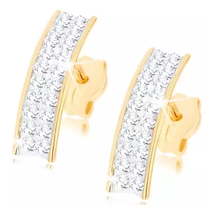 9K arany fülbevaló Swarovski kristállyal