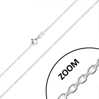 925 ezüst lánc - csiszolt csillogó szélű kerek szemek, 1,1 mm