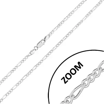 Lánc 925 ezüstből - Figaro minta, csillogó metszett szélek, 2,7 mm