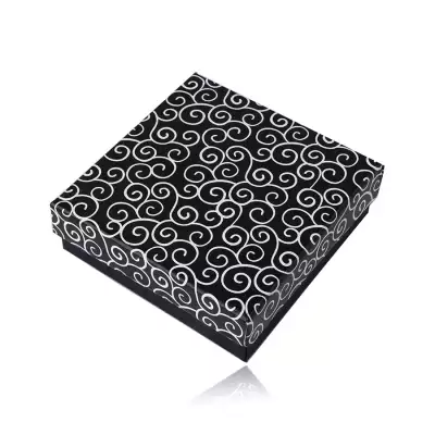 Ajándékdoboz egy nyaklánchoz vagy egy szetthez – fekete színű, felület ornamentum motívummal