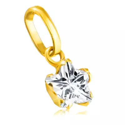 375 sárga arany medál - ötágú csillag alakzat