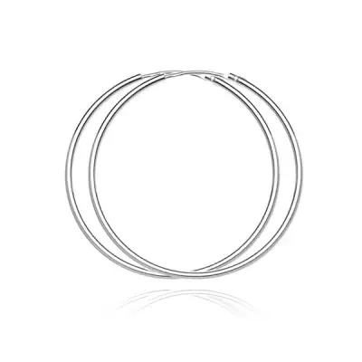 925 ezüst karika fülbevaló - fényes és sima felület, 55 mm