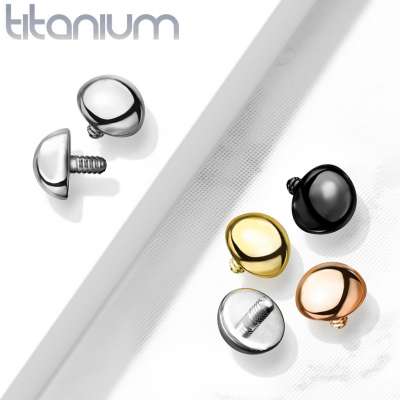 Pótfej titán implantátumhoz, félgömb, PVD, 1,6 mm - Szín: Fekete 