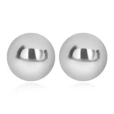 925 ezüst fülbevaló- egyszerű félgömb, tükörfényes felület, 8 mm-es