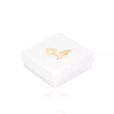 Gyöngyház fehér ékszerdoboz - az elsőáldozás motívuma arany színben