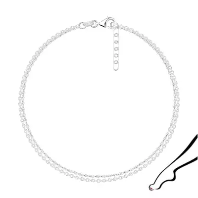 925 Ezüst bokalánc - két lánc különböző típusú láncszemekkel