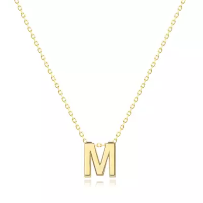 9K sárga arany nyaklánc - dupla nagybetűs M