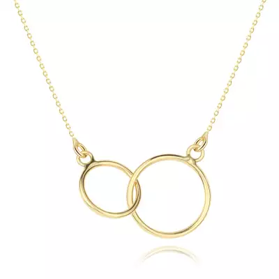 375 sárga arany nyaklánc - két sima összekapcsolt karikával