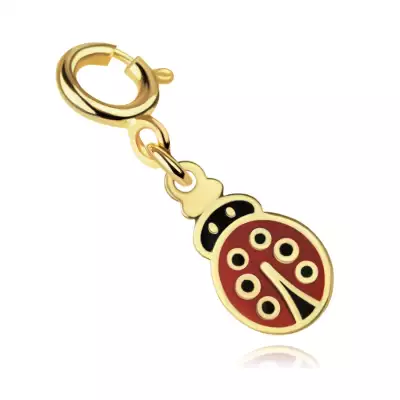 9K arany karkötő medál katica motívummal