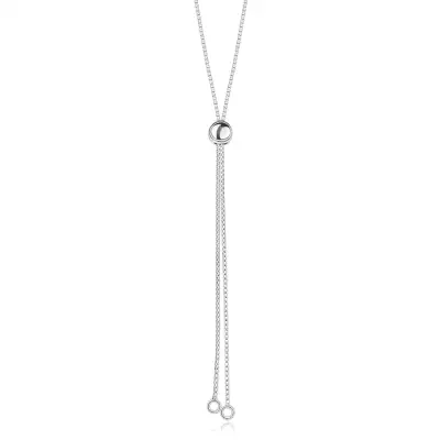 925 ezüst nyaklánc - tömör korong két rövidebb lánccal