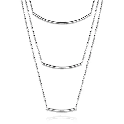 925 ezüst nyaklánc - hármas lánc sima ívekkel