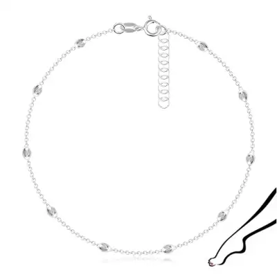 925 ezüst bokalánc - dekoratívan barázdált hengerekkel