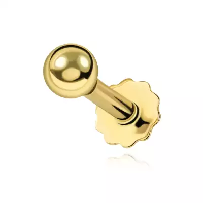 14 karátos arany piercing gyönggyel