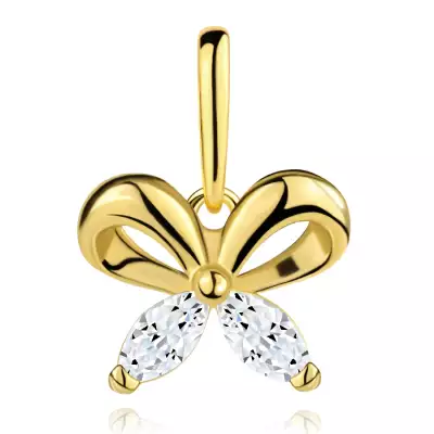 9 karátos sárgaarany masni medál cirkóniákkal