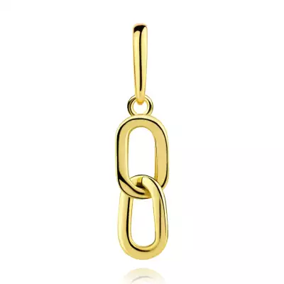 9 karátos arany medál csavart ovális szemekkel