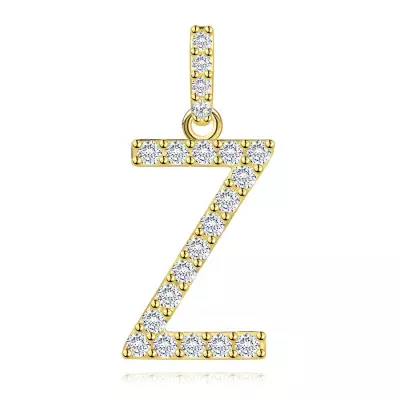 9 karátos sárga arany medál Z betűvel és cirkóniával