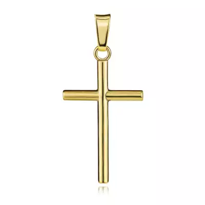 9K arany latin kereszt medál lekerekített szárakkal