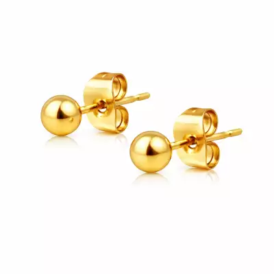 Aranyozott 925-ös ezüst fülbevaló – 3 mm-es bogyók