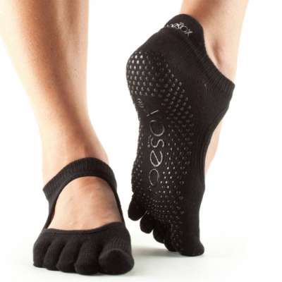 Jóga zokni - ToeSox Bellarina Full-toe fekete S