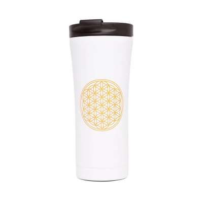Rozsdamentes acél bögre 480 ml - Flower of life - Bodhi