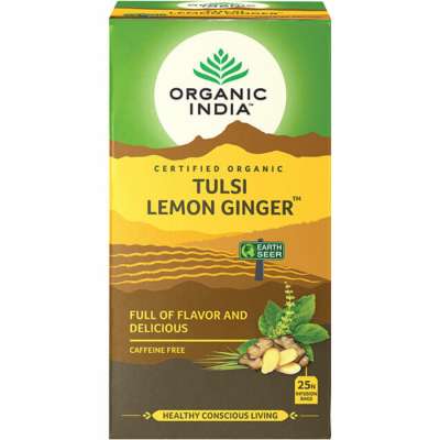  Tulsi LEMON GINGER Citrom Gyömbér, filteres bio tea, 25 filter - Organic India