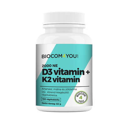 Vitamin D3 2000 IU+K2 100 tabletta - Biocom