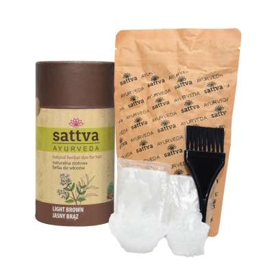 Henna - Természetes növényi hajfesték - világosbarna 150g - Sattva Ayurveda