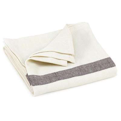 Pamut jógatakaró halszálkamintával - Ecrü - Bodhi