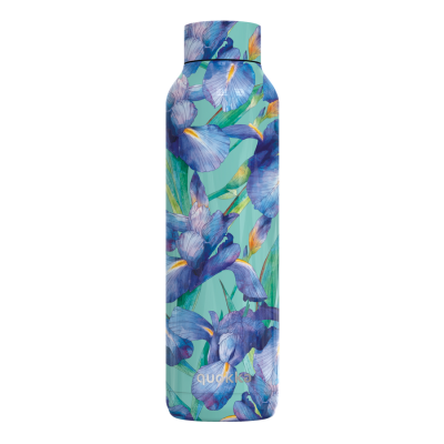 Hőtartó fémkulacs SOLID - Blue Irises 630ml - Quokka