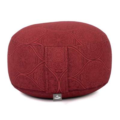 Bodhi Maharaja Collection RONDO – tönköly meditációs párna 32×20 cm – Mayuri Dark Red