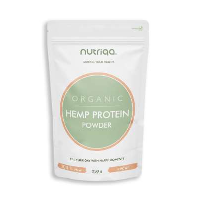 Nutriqa Bio kenderprotein por – 250 g