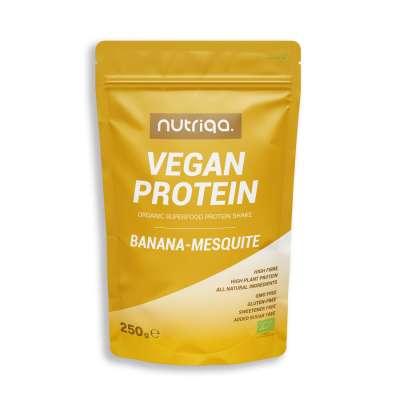 Nutriqa Bio vegán banán–mesquite protein shake – 250 g