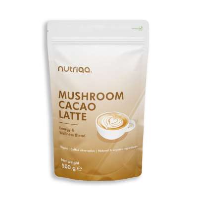 Nutriqa Bio gomba–kakaó latte italpor, vegán – 500 g
