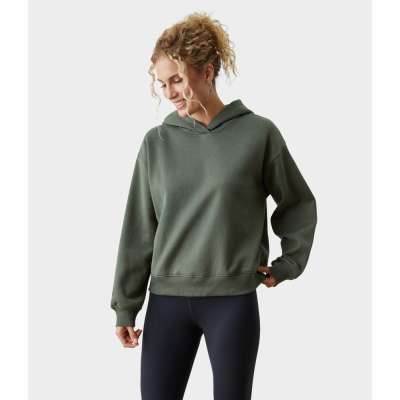 Manduka Half Moon Hoodie női kapucnis pulóver - Earth