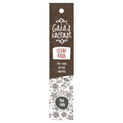 Füstölőpálcika cedarwood, Gaias incense