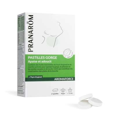 Pranarom Aromaforce tabletta - torok irritációra - 12 éves kortól 21 db