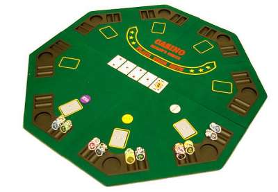 Kihajtható nyolcszögletű póker asztallap