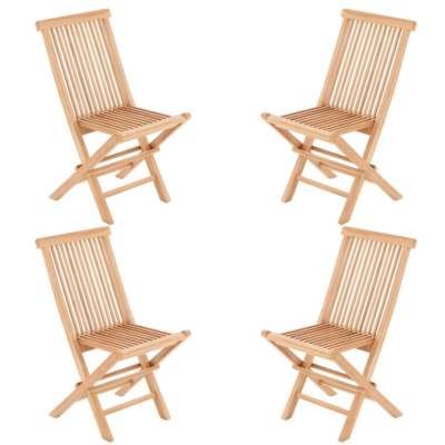 DIVERO Kerti szék összecsukható 4 db tíkfa