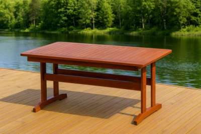 Kihúzható fa asztal fenyő 160–210x90 cm lakkozott FSC