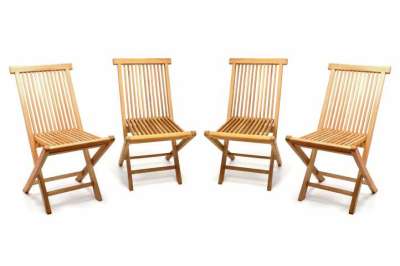 DIVERO Kerti szék összecsukható 4 db tíkfa