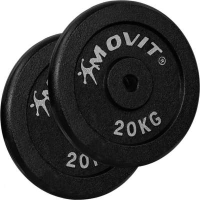 MOVIT Súlytárcsa súlyzóhoz 2 x 20 kg öntöttvas