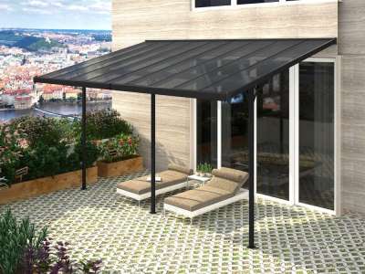ROJAPLAST Napellenző pergola BRUCE J Szürke 618 x 305 cm