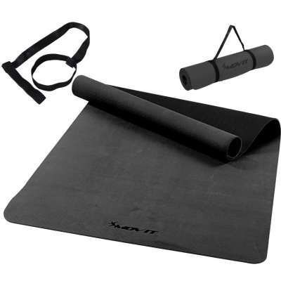 Fitnesz jógaszőnyeg csúszásgátló 190 × 100 x 0,6 cm szürke