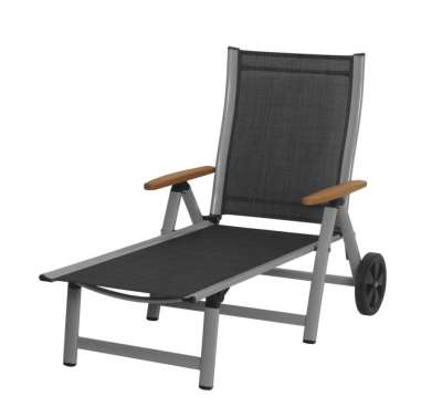 ROJAPLAST Kerti nyugágy állítható ASS COMFORT Fekete