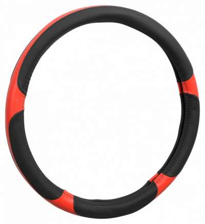COMPASS Kormánykerék huzat  GRIP piros/fekete
