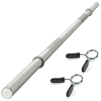 MAXXIVA®  Súlyzórúd rugós zár 140 cm ezüst