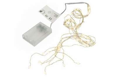 Akkuhoz való 2 db  fényhuzal szett 8 db Led meleg fehér