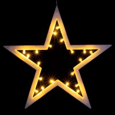 NEXOS Karácsonyi csillag 20 LED meleg fehér